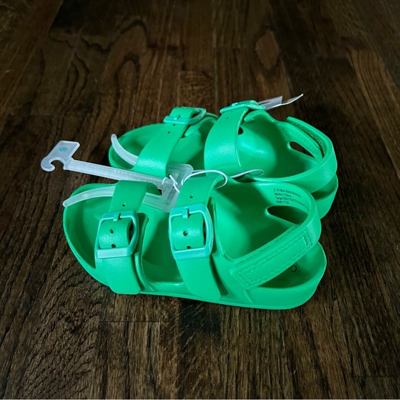 Cat & Jack Toddler Ade Footbed Sandals - Green - Size 9 - NWT - Picture 2 of 9